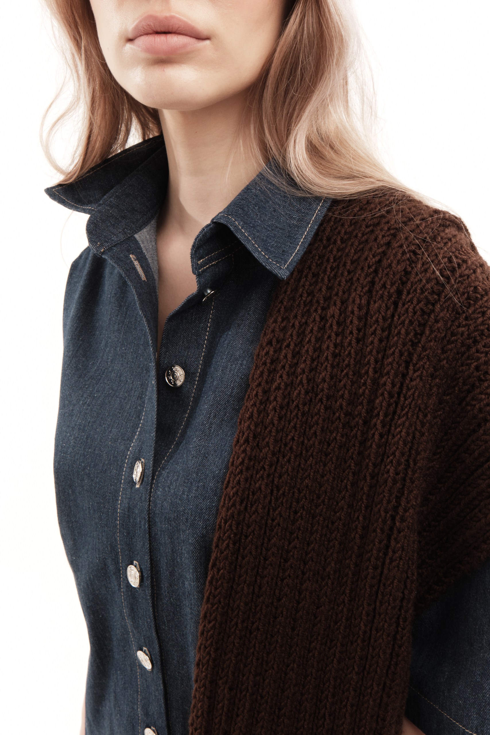 Рубашка из денима Dark Blue — изображение 4