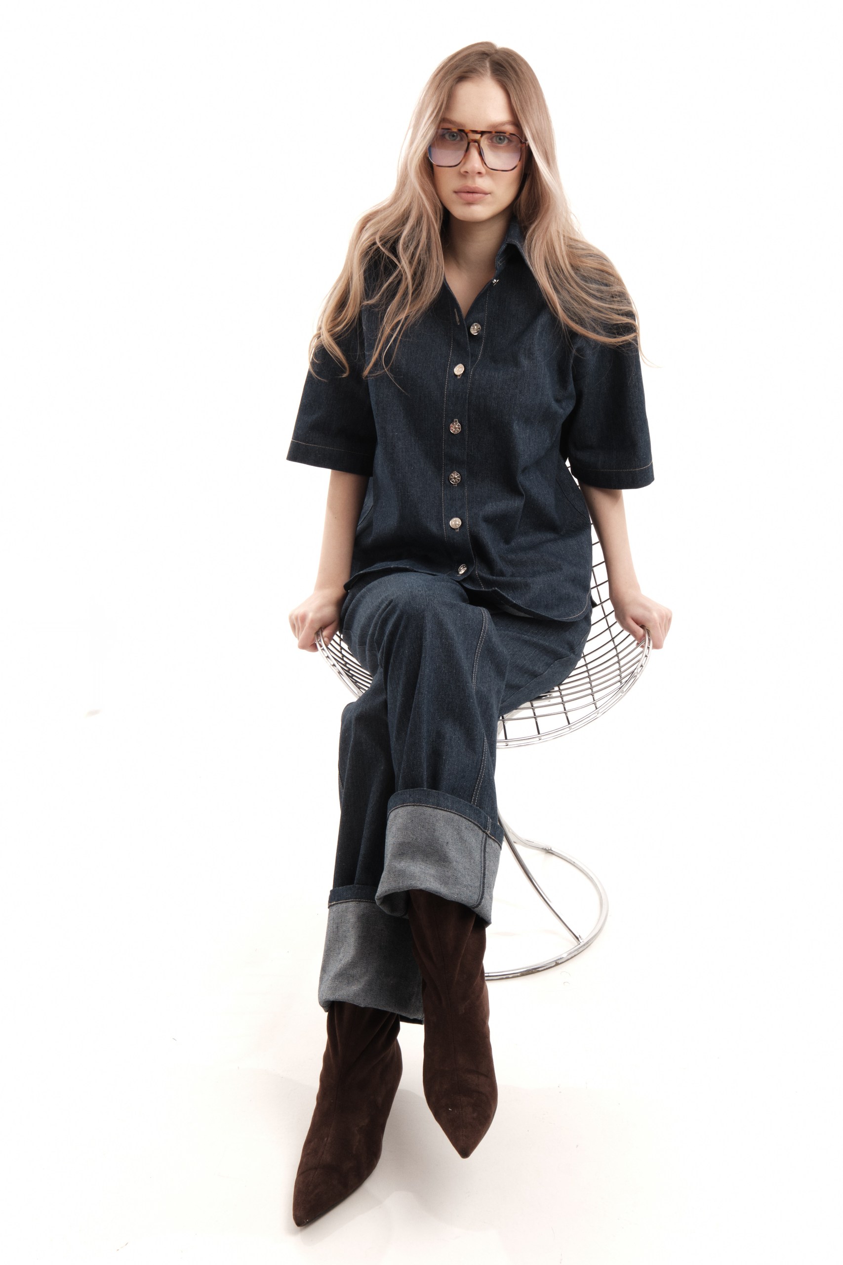 Рубашка из денима Dark Blue