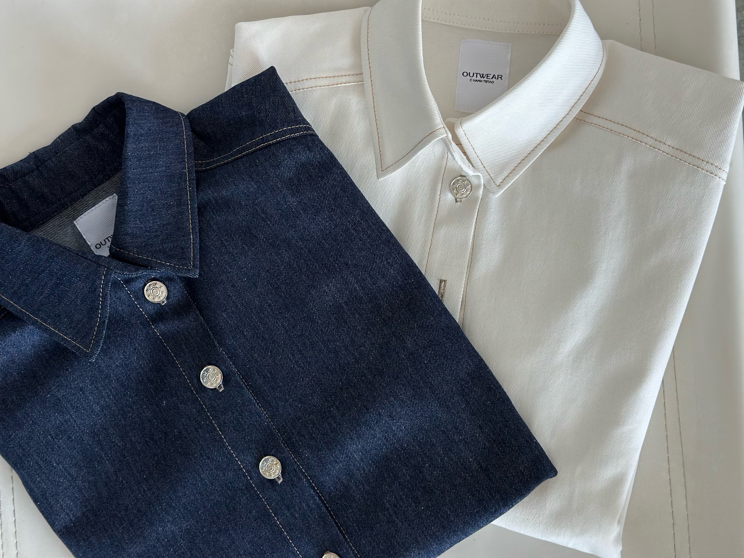 Рубашка из денима Dark Blue — изображение 7