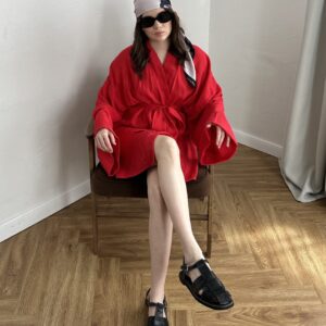 Кимоно мини красный